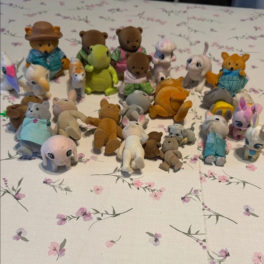 Assorted Plush Small Pets Toy Lot - Cute Mixed Colors